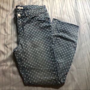 LC Lauren Conrad Polka-dot Skinny Jeans